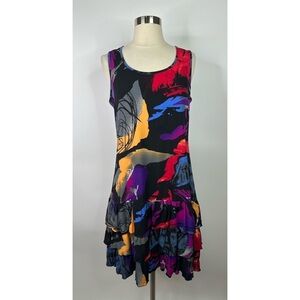 Peter Nygard Floral Scoop Neck Sleeveless Mini Dress
